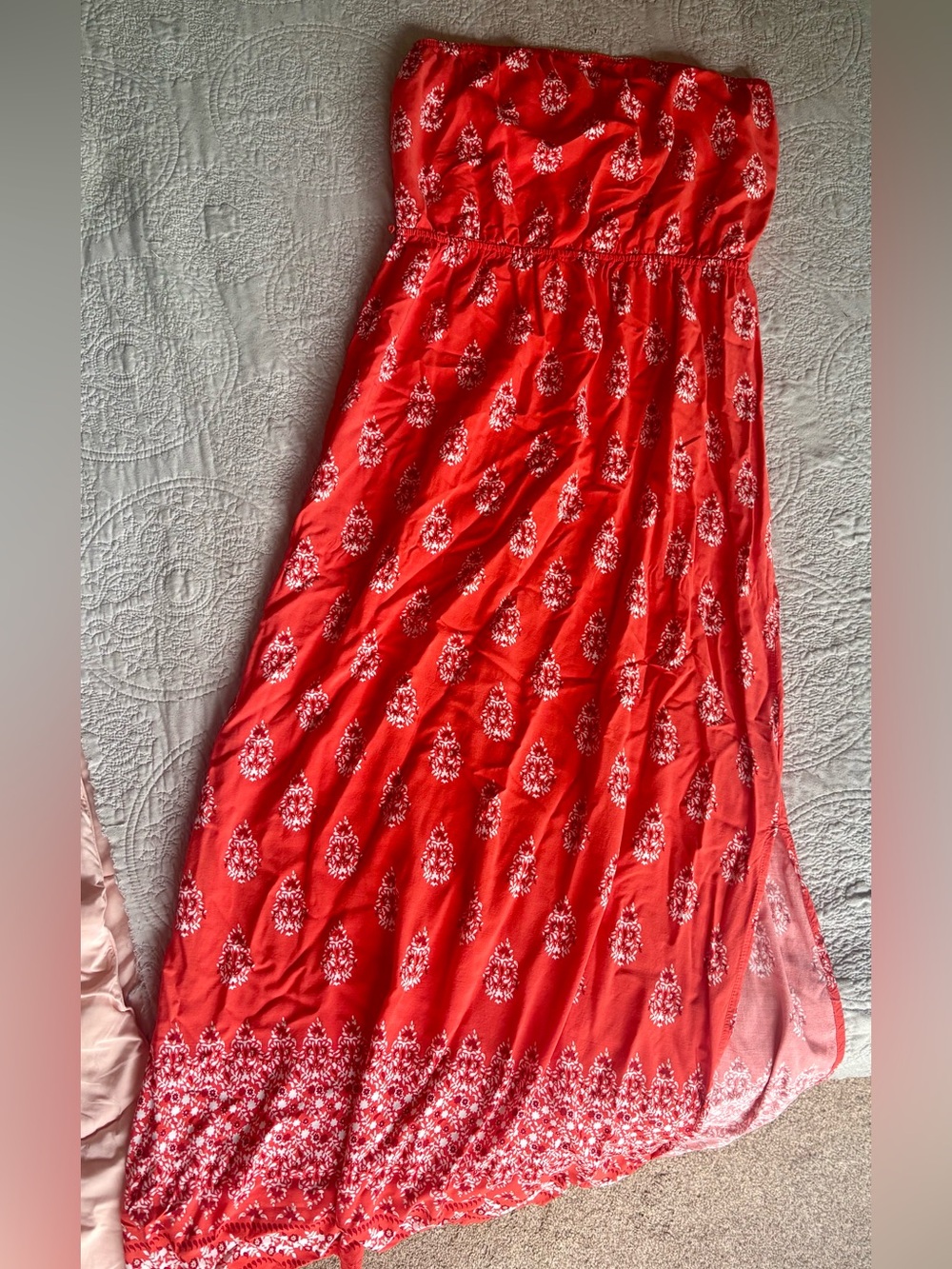 Old Navy Red Printed Maxi Dress